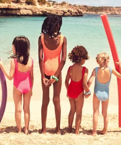 Hunza G Kids - 7-12 Yrs-Kids Classic Swim - Red