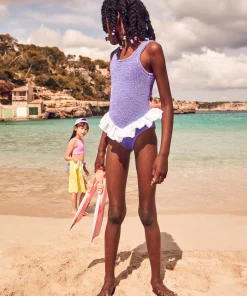 Hunza G Kids - 7-12 Yrs-Kids Denise Swim - Lilac