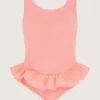 Hunza G Kids - 7-12 Yrs-Kids Denise Swim - Peach