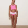 Hunza G Kids - 7-12 Yrs-Kids Olive Bikini - Bubblegum