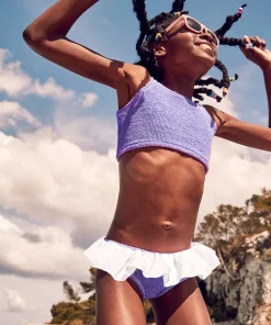 Hunza G Kids - 7-12 Yrs-Kids Olive Bikini - Lilac