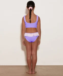 Hunza G Kids - 7-12 Yrs-Kids Olive Bikini - Lilac