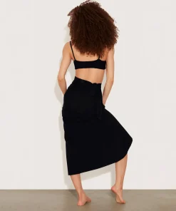 Hunza G Sarongs|Shorts And Skirts-Long Sarong - Black