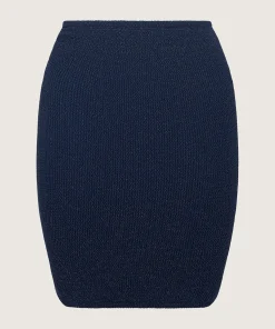 Hunza G Shorts And Skirts-Mini Skirt Lurex - Navy/Silver