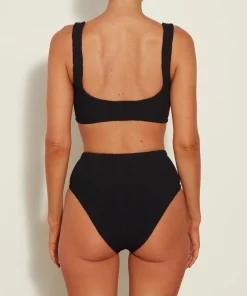 Hunza G Bralette|High-Waisted-Nadine Bikini - Black
