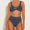 Hunza G Bikini Sets|Bralette-Nadine Bikini - Navy/White Stripe