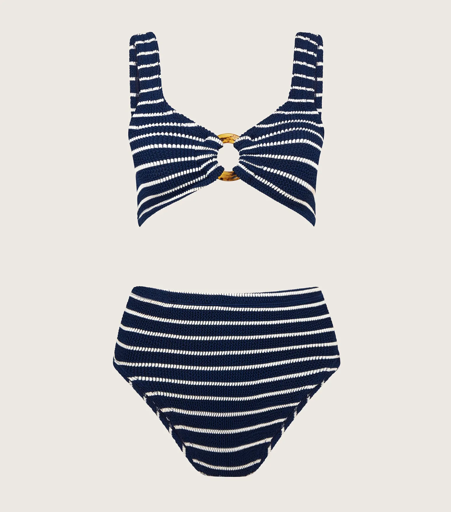 Hunza G Bikini Sets|Bralette-Nadine Bikini - Navy/White Stripe