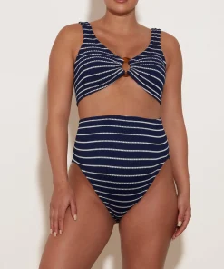 Hunza G Bikini Sets|Bralette-Nadine Bikini - Navy/White Stripe