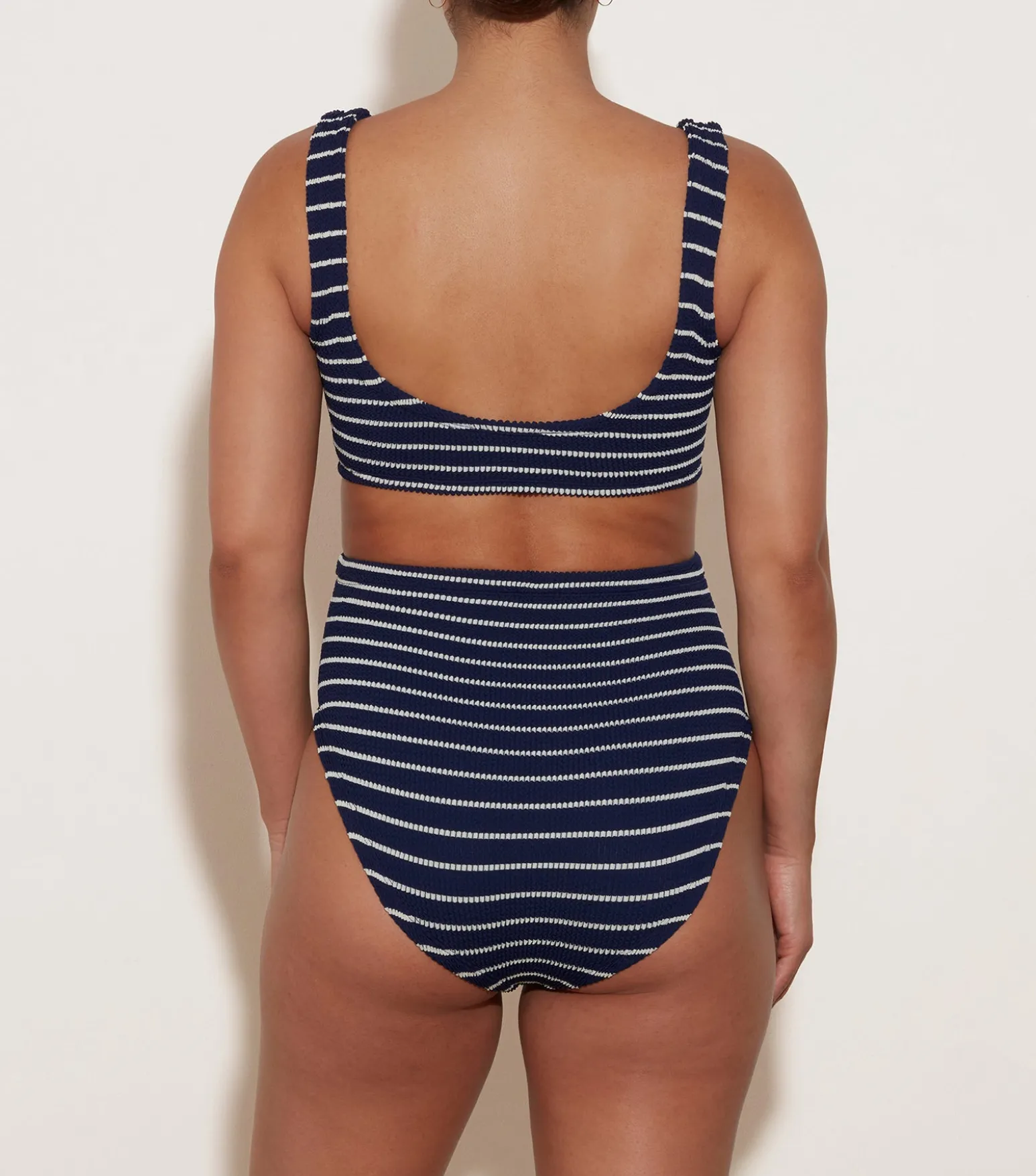 Hunza G Bikini Sets|Bralette-Nadine Bikini - Navy/White Stripe