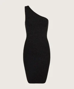 Hunza G Dresses-Nancy Lurex Dress - Black/Gold