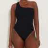 Hunza G One Shoulder-Nancy Swim - Black