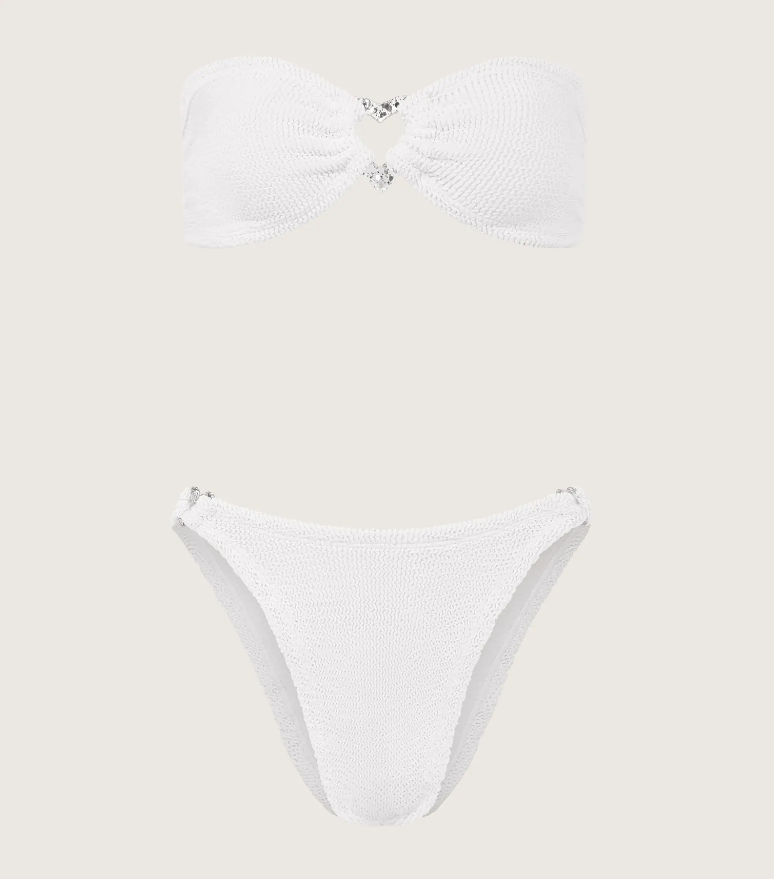 Hunza G Bikini Sets-Nicole Bikini - White