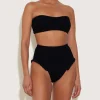 Hunza G Bikini Sets|Bandeau-Osiris Frill Bikini - Black