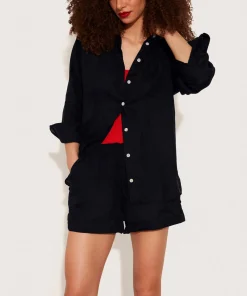 Hunza G Shirts And Tops-Oversized Shirt - Black