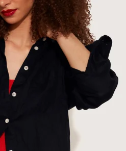 Hunza G Shirts And Tops-Oversized Shirt - Black