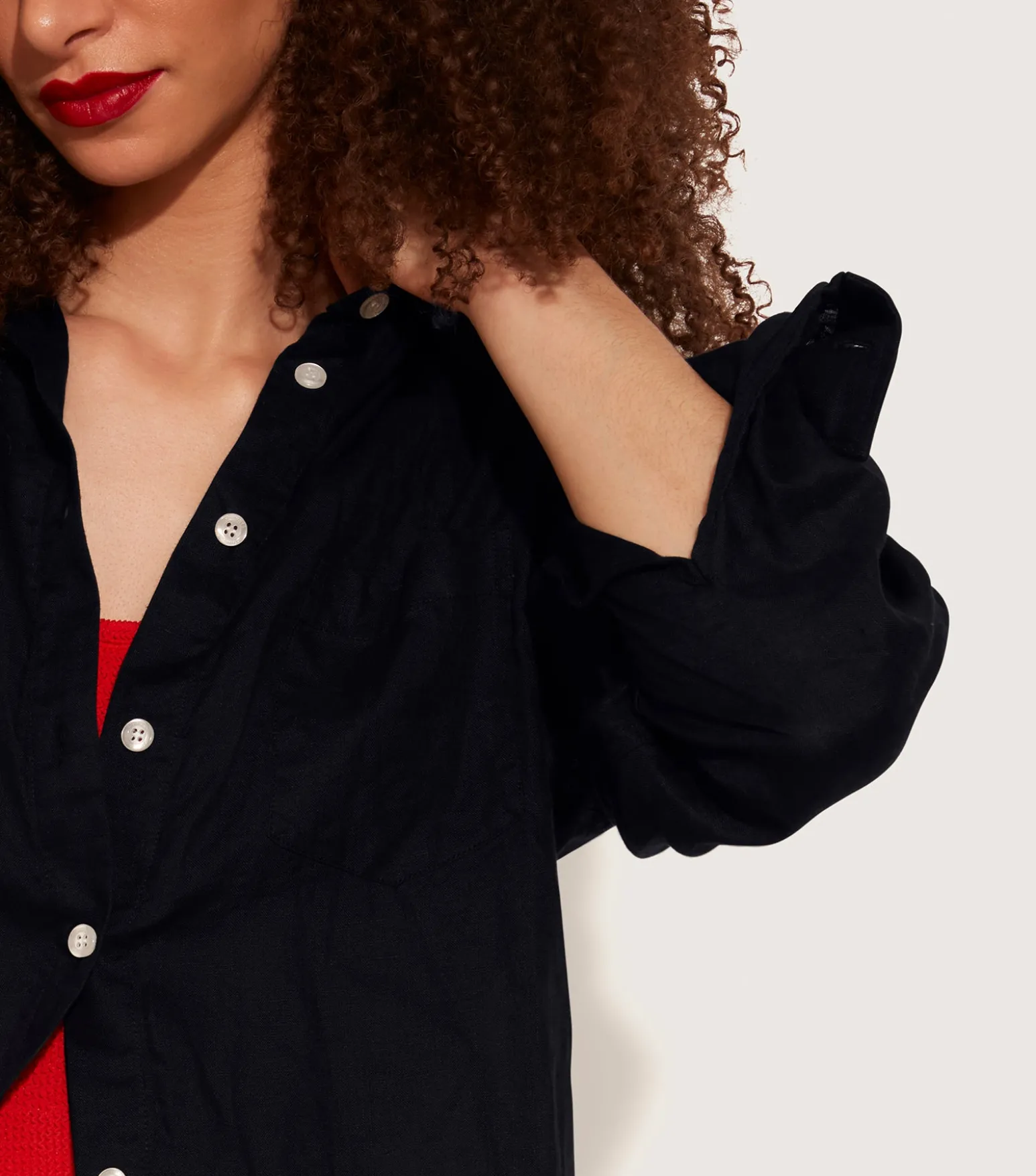 Hunza G Shirts And Tops-Oversized Shirt - Black