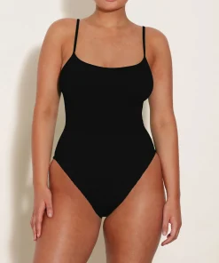 Hunza G Scoop Neck-Pamela Swim - Black