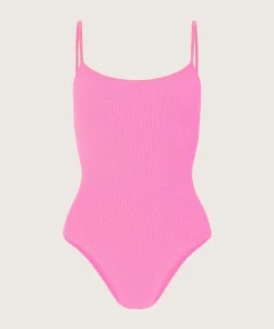 Hunza G Scoop Neck-Pamela Swim - Bubblegum