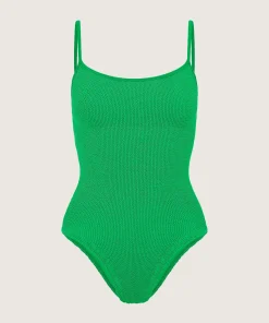 Hunza G Scoop Neck-Pamela Swim - Emerald