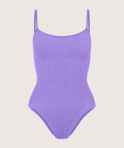 Hunza G Scoop Neck-Pamela Swim - Lilac