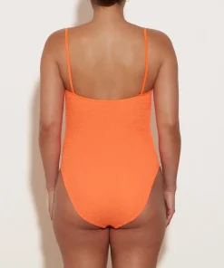 Hunza G Scoop Neck-Pamela Swim - Orange