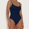Hunza G Scoop Neck-Pamela Swim Contrast - Navy/Black
