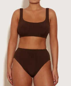 Hunza G Bikini Sets|Bralette-Patricia Nile Bikini - Metallic Chocolate