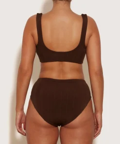 Hunza G Bikini Sets|Bralette-Patricia Nile Bikini - Metallic Chocolate