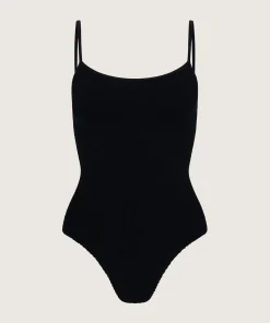 Hunza G Scoop Neck-Petra Swim - Black