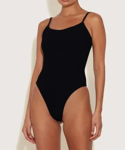 Hunza G Scoop Neck-Petra Swim - Black