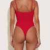 Hunza G Scoop Neck-Petra Swim - Red
