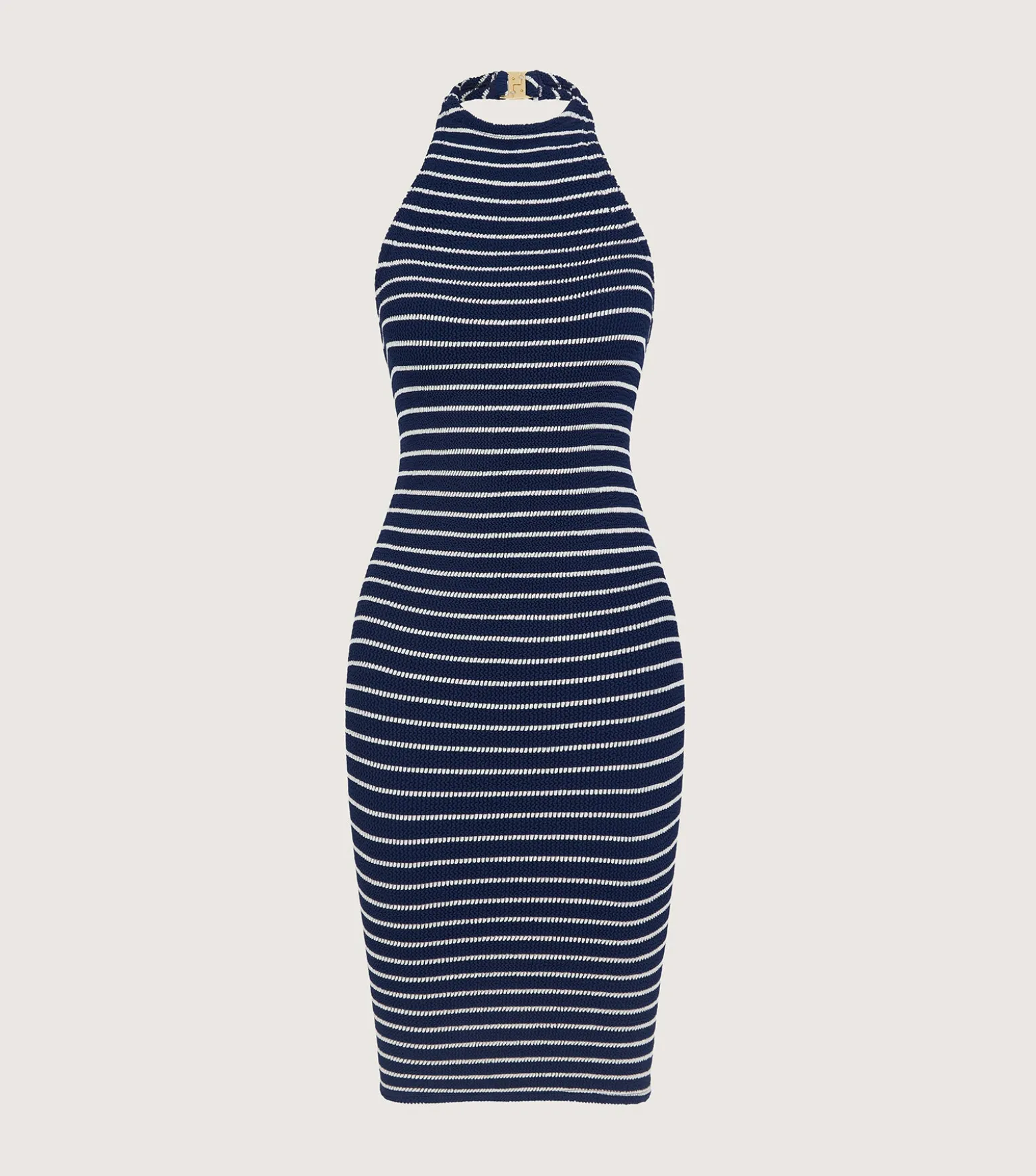 Hunza G Dresses-Polly Dress - Navy/White Stripe
