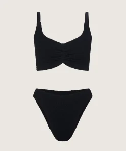 Hunza G Bikini Sets-Post Mastectomy Bikini - Black