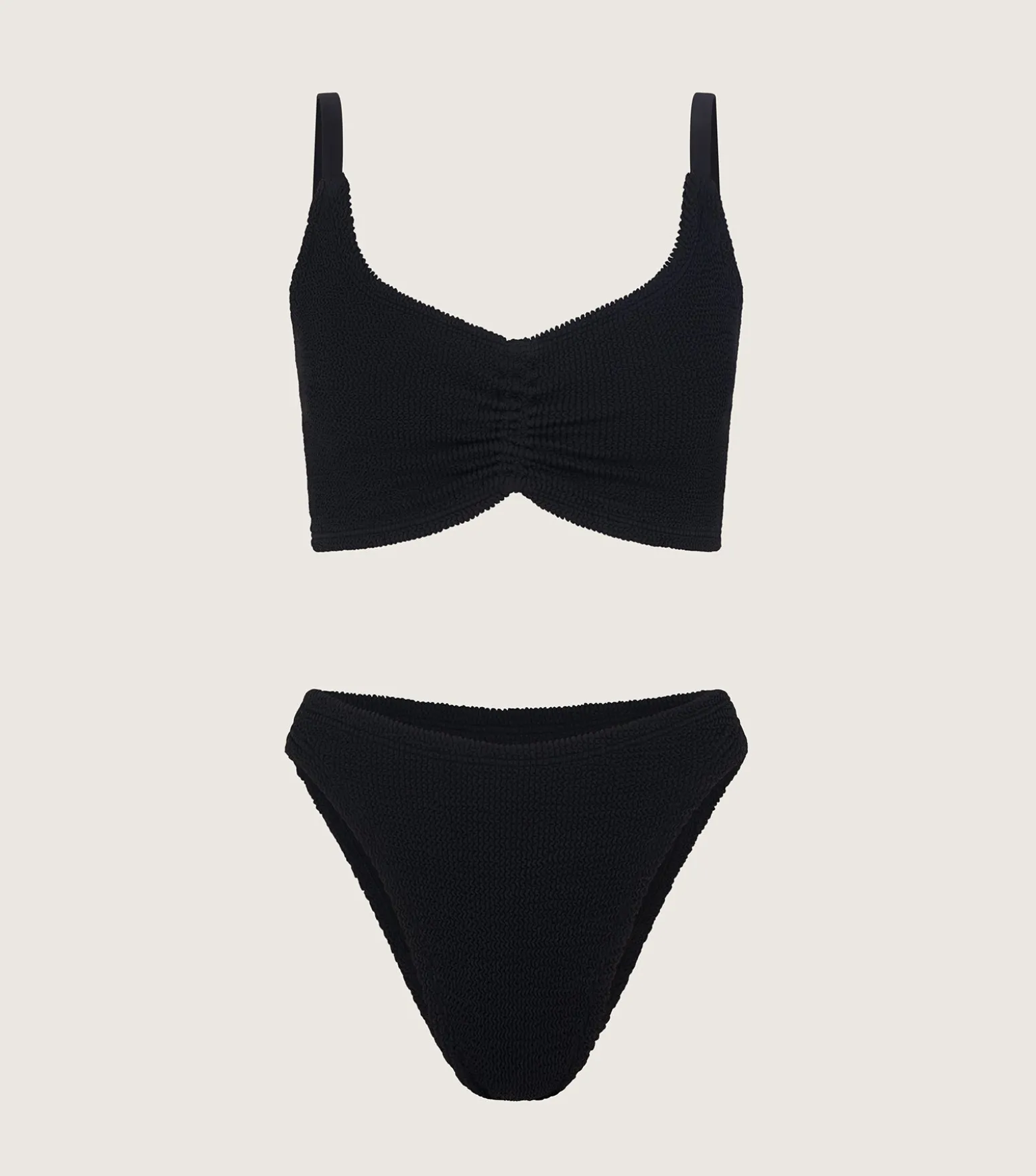 Hunza G Bikini Sets-Post Mastectomy Bikini - Black