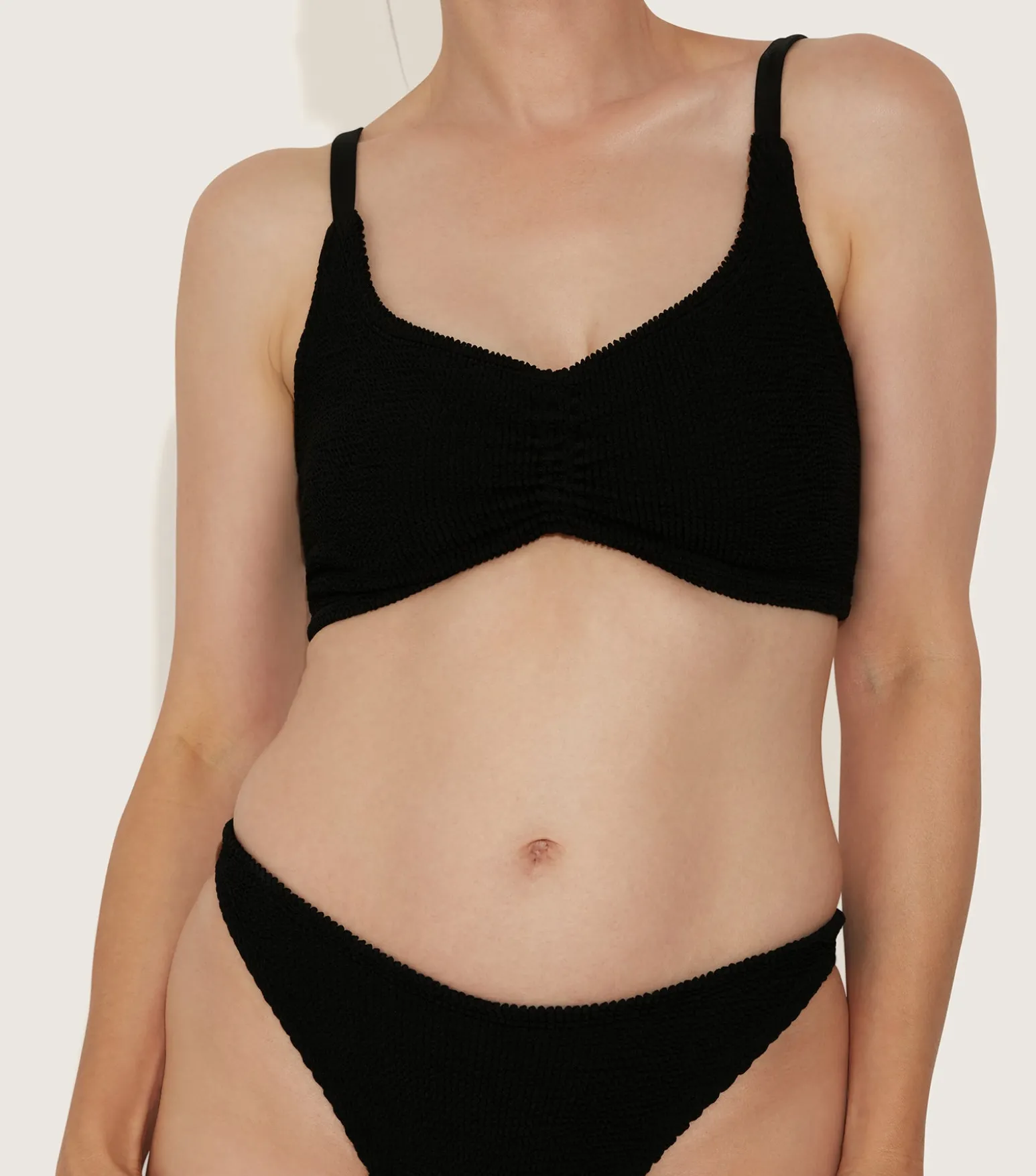 Hunza G Bikini Sets-Post Mastectomy Bikini - Black