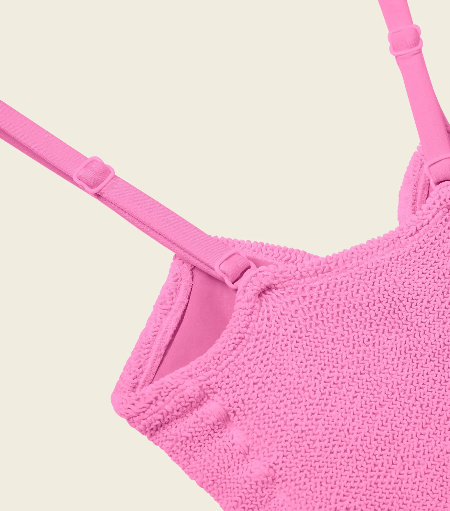 Hunza G Bikini Sets-Post Mastectomy Bikini - Bubblegum