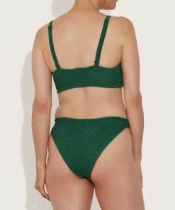Hunza G Bikini Sets-Post Mastectomy Bikini - Metallic Forest Green