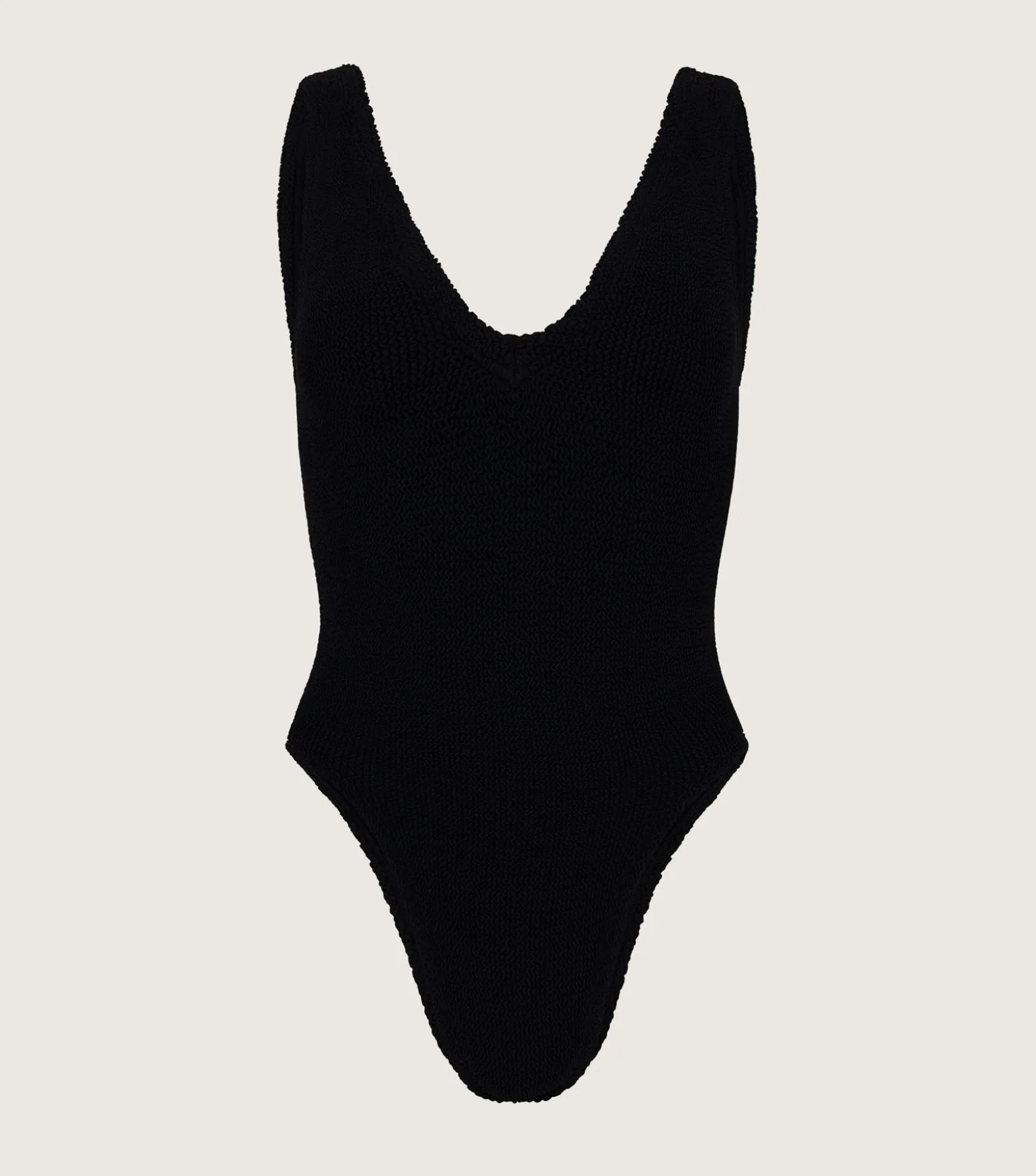 Hunza G V Neck-Sadie Swim - Black