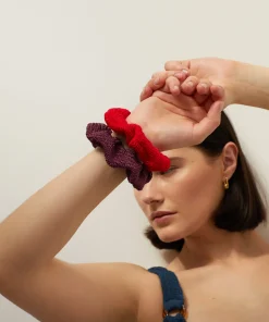 Hunza G Scrunchies-Scrunchie - Red
