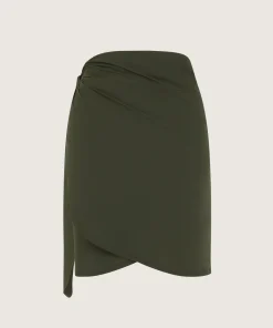 Hunza G Shorts And Skirts|Sarongs-Short Sarong - Khaki