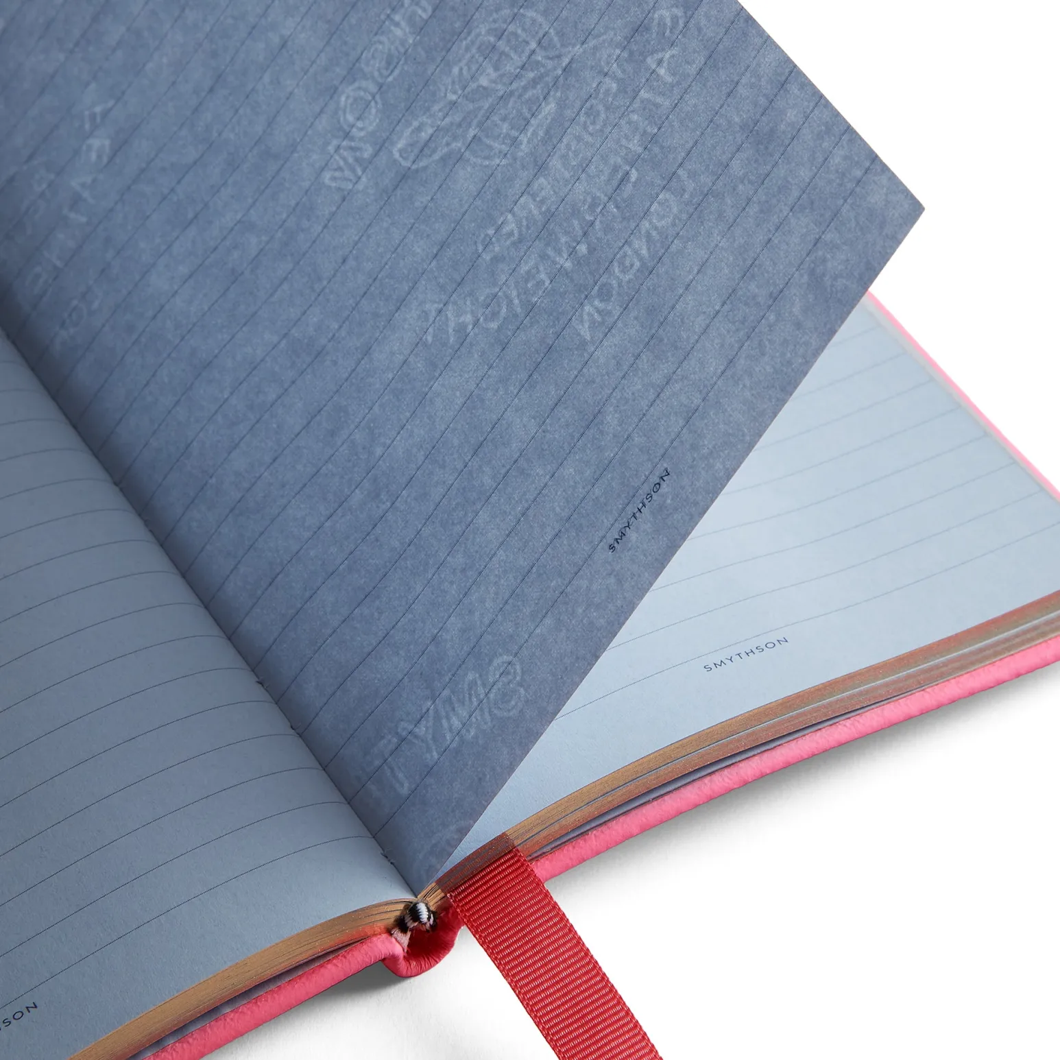 Hunza G Notebooks-Smythson X Chelsea Notebook - Bubblegum