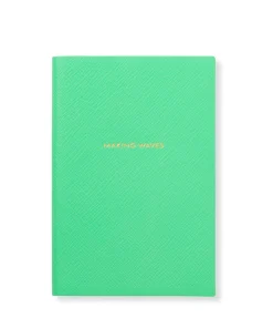Hunza G Notebooks-Smythson X Chelsea Notebook - Lime