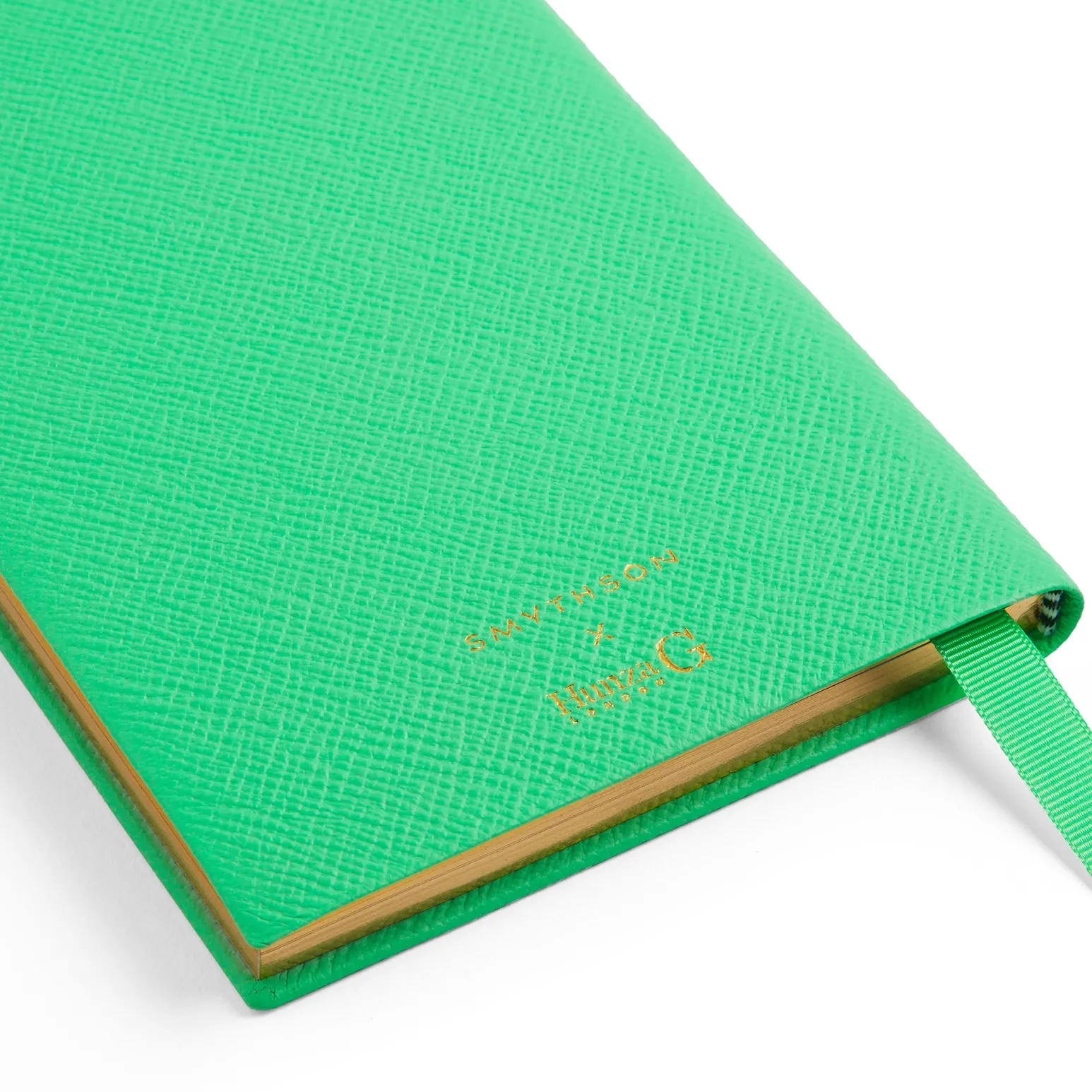 Hunza G Notebooks-Smythson X Chelsea Notebook - Lime