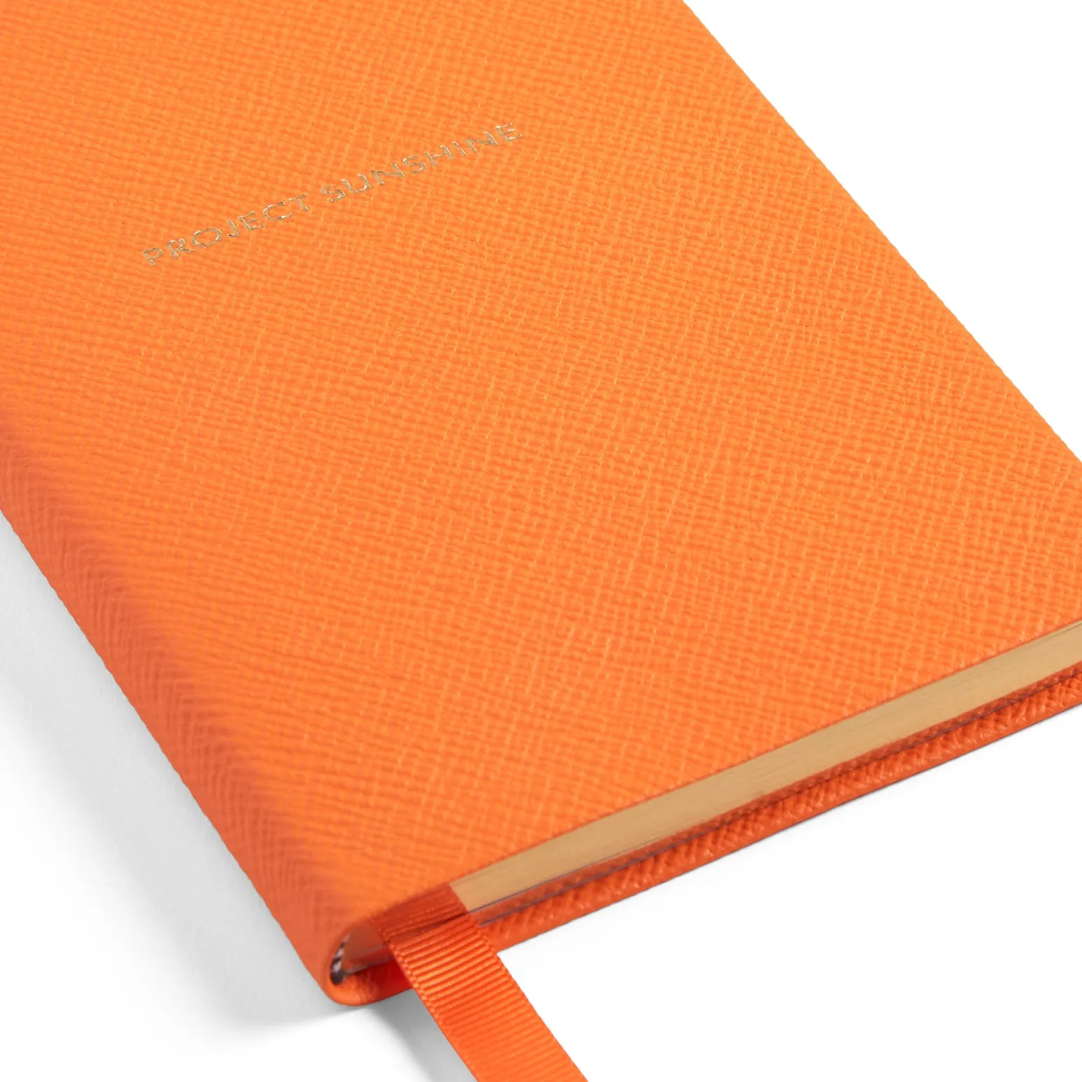 Hunza G Notebooks-Smythson X Chelsea Notebook - Orange