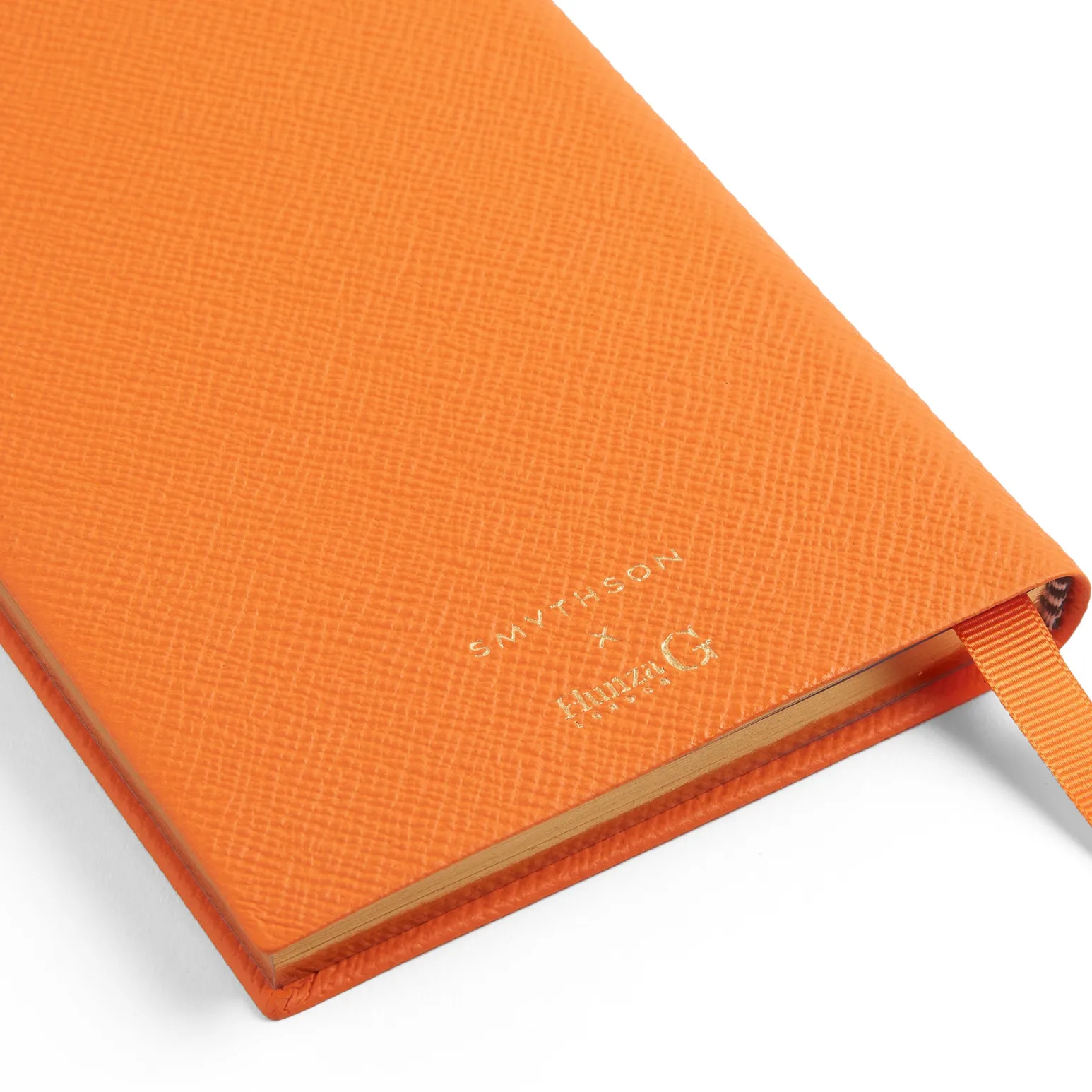 Hunza G Notebooks-Smythson X Chelsea Notebook - Orange