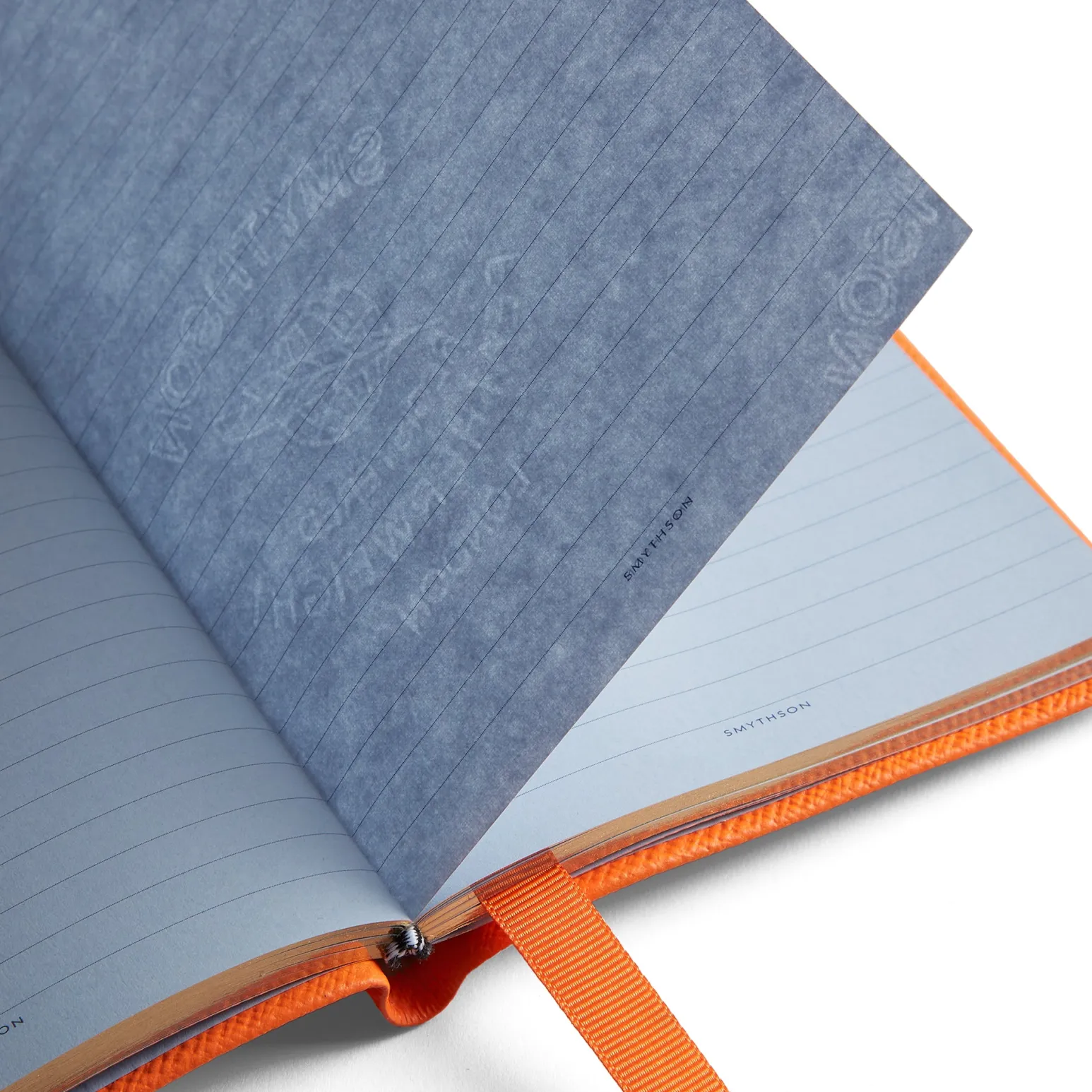 Hunza G Notebooks-Smythson X Chelsea Notebook - Orange