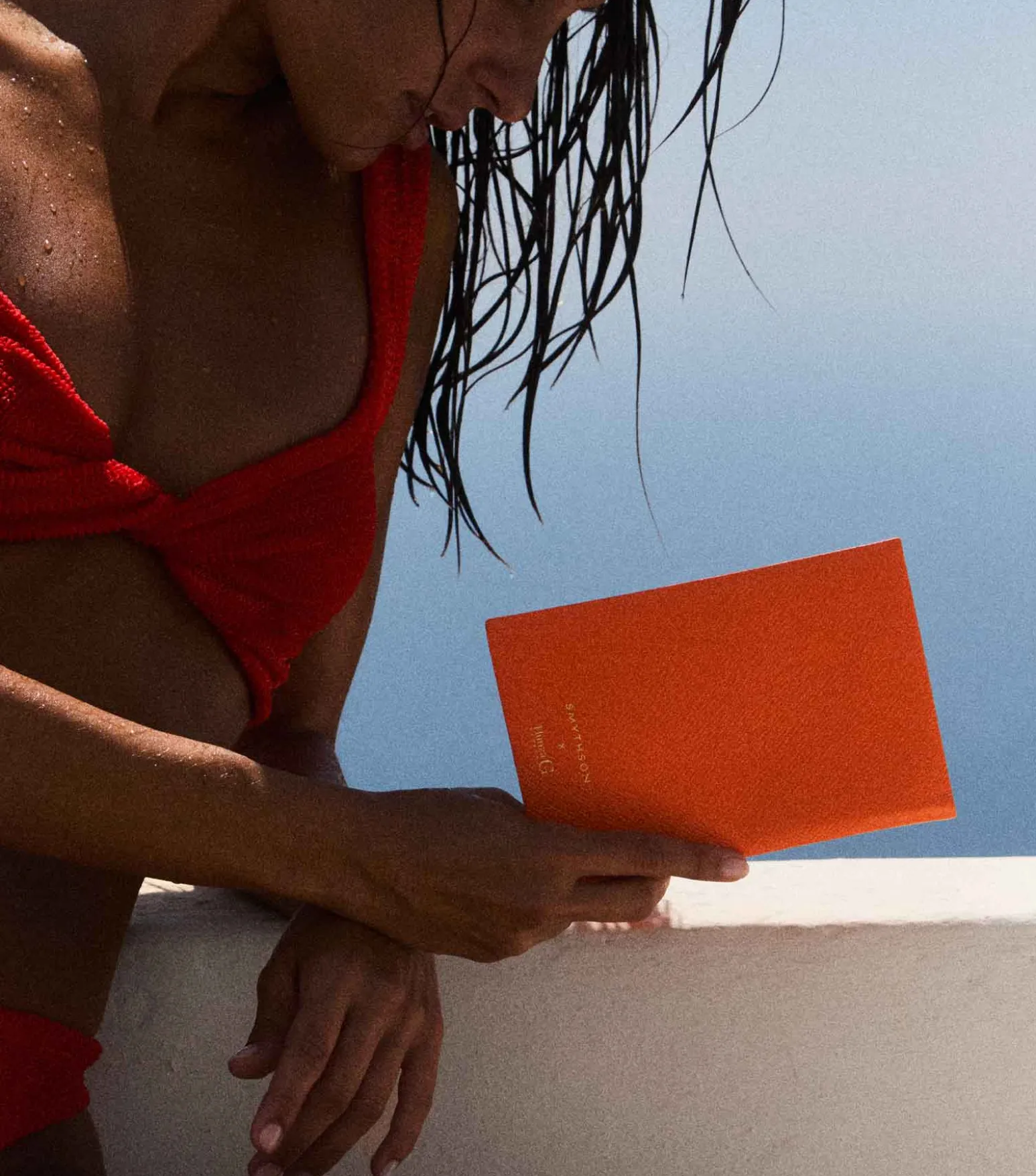 Hunza G Notebooks-Smythson X Chelsea Notebook - Orange