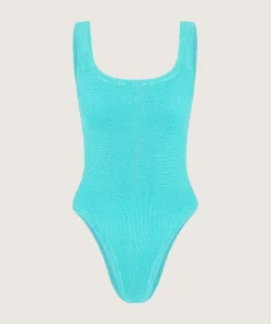Hunza G Square Neck-Square Neck Swim - Aqua