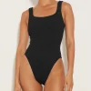 Hunza G Square Neck-Square Neck Swim - Black