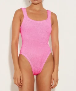 Hunza G Square Neck-Square Neck Swim - Bubblegum